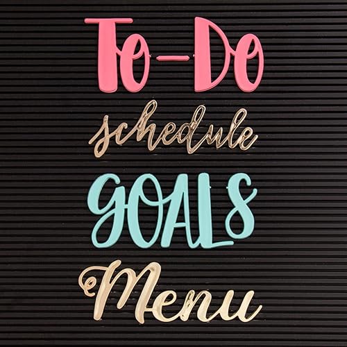 Miniatura 2 de American Crafts LP-006-00027 - Troqueles de planificación de paquete de palabras de 4 piezas con una vista de tableros