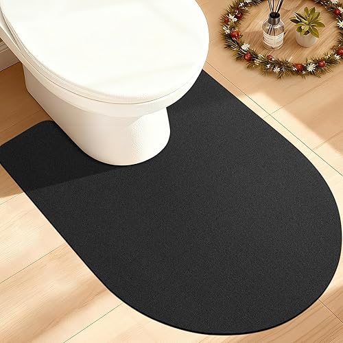 Miniatura 44 de ACCUMTEK Alfombrilla de Baño Ultrafina, Alfombrillas Antideslizantes de Espesor Reforzado para Debajo de la Puerta, Alfombras de Baño 2-gris