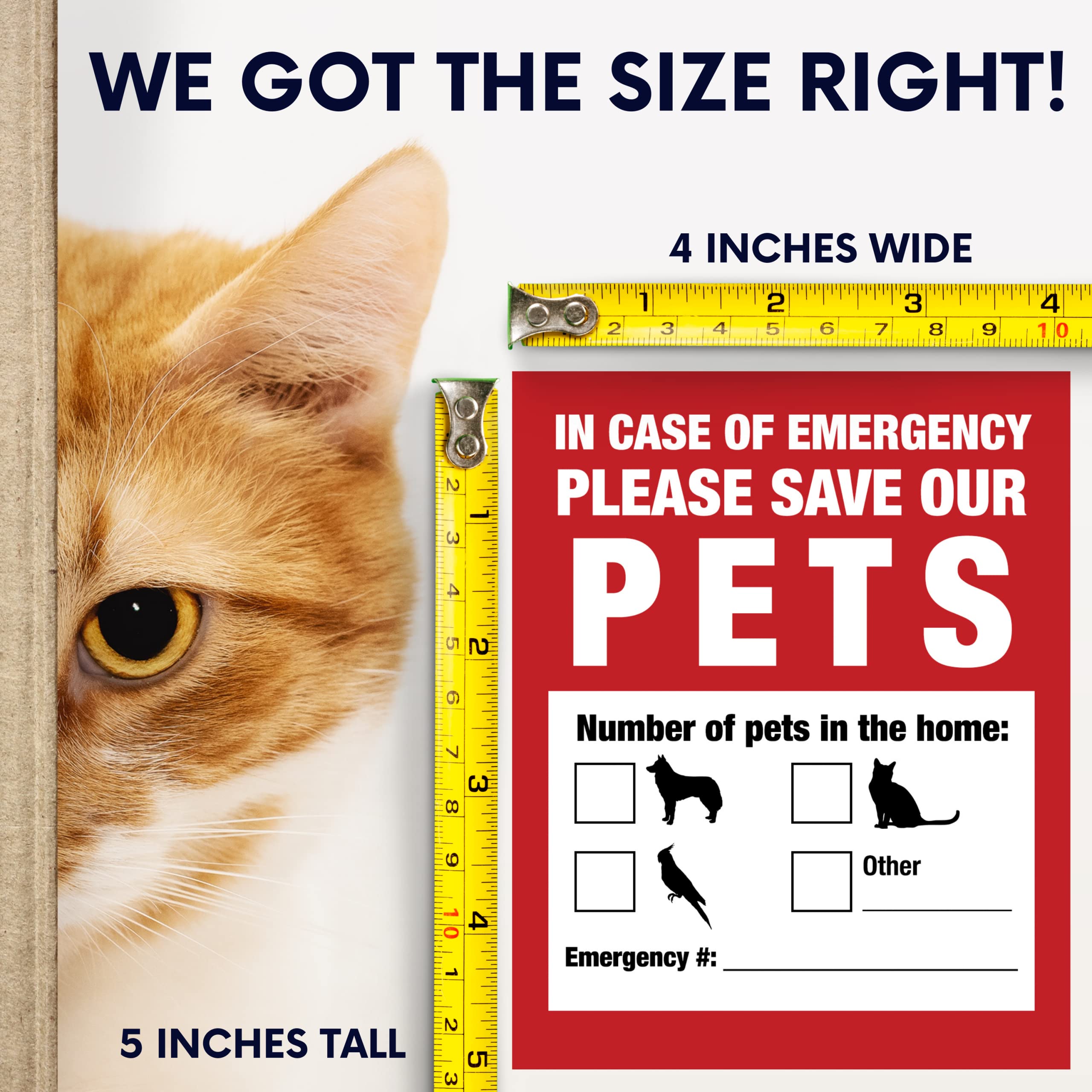 Rescue Alert Pet Rescue Window Decals Emergency Alert Window Stickers ...