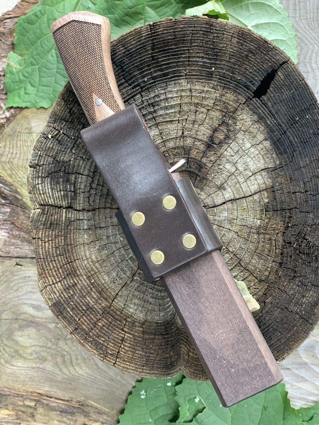 ωω晶之作 ナイフ アウトドア雑貨 キャンプ キズ・サビ有 ケース付 Amazon.co.jp: 晶之作 土佐アウトドア剣鉈120 日立青紙2号鋼