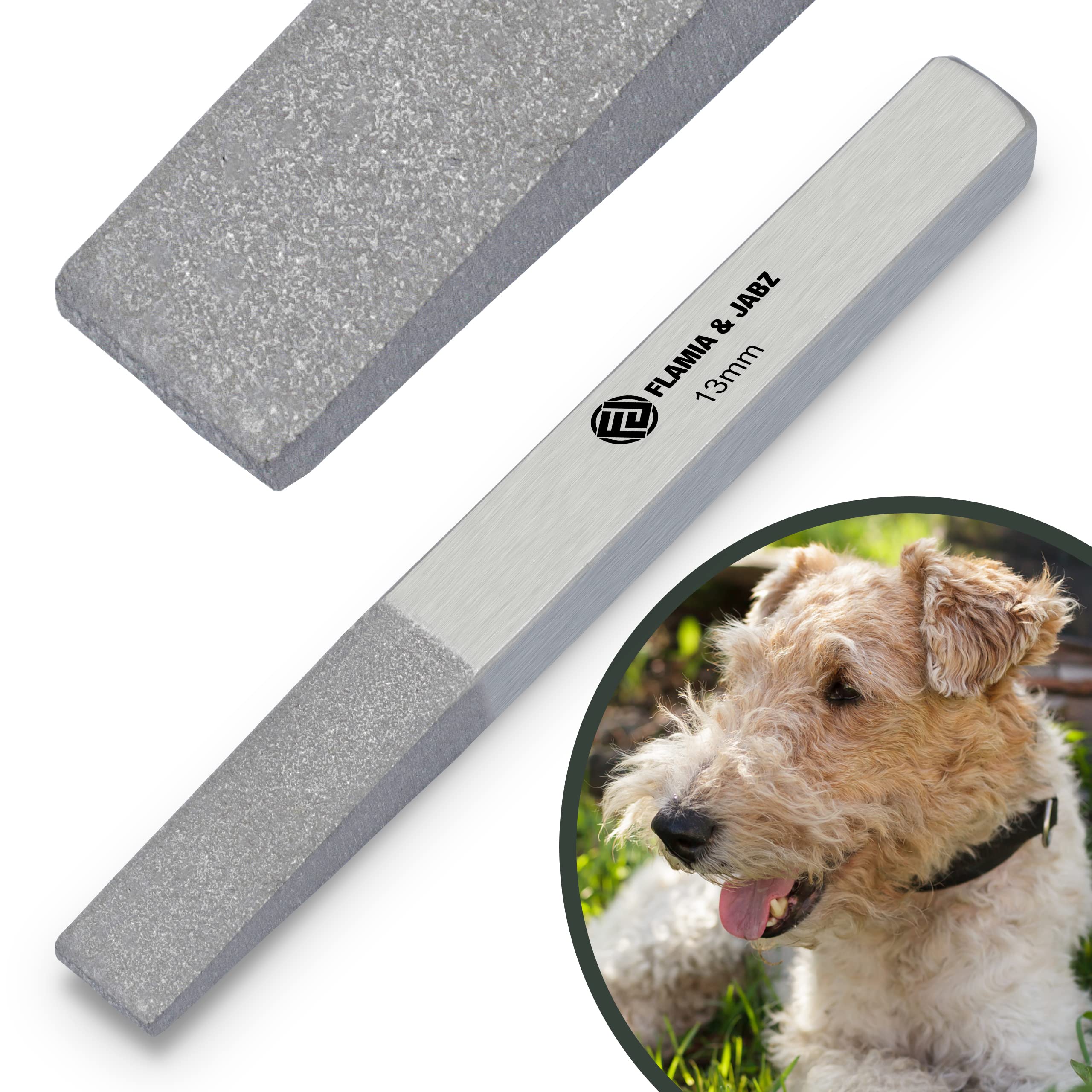 FLAMIA & JABZ Stripping Metal Stones & Nail File for Dogs, Cats & Pets (13 MM)