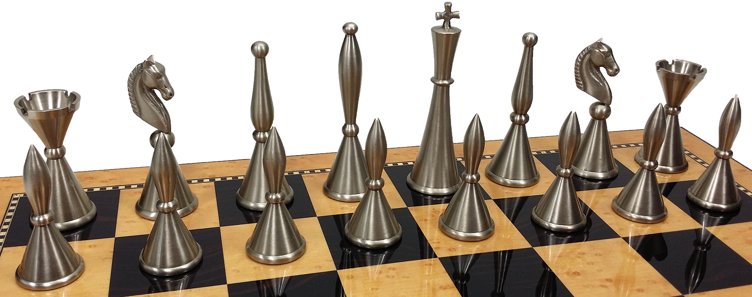 プレミア　チェス Amazon | Real Brass Metal Copper & Silver Color Modern Staunton