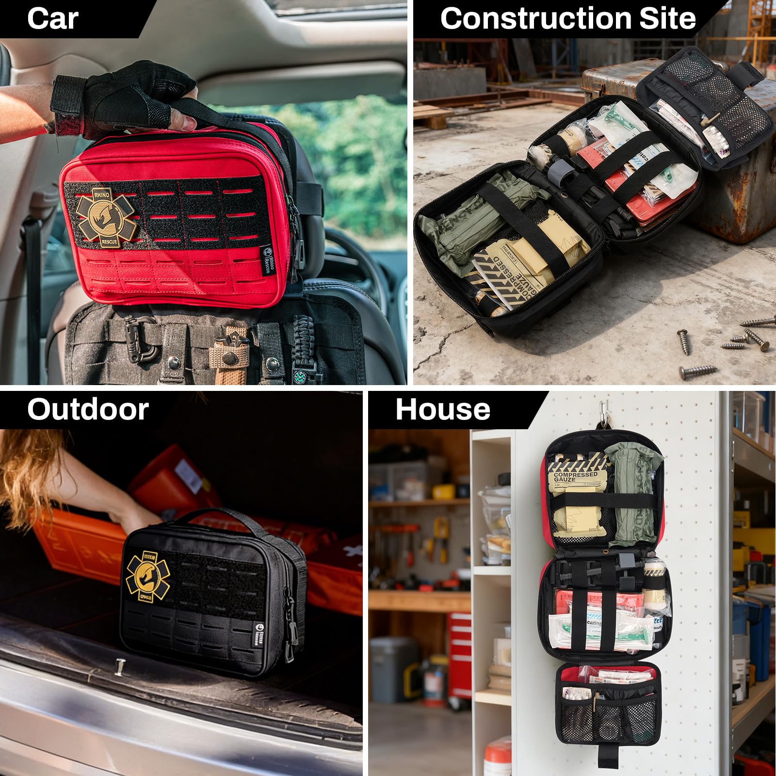 Amazon.com: RHINO RESCUE Vehicle IFAK Trauma Kit with C-A-T