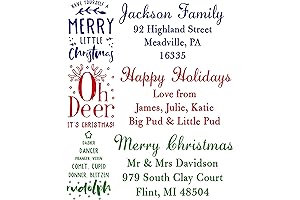Personalized Self-Inking Christmas Address Stamp