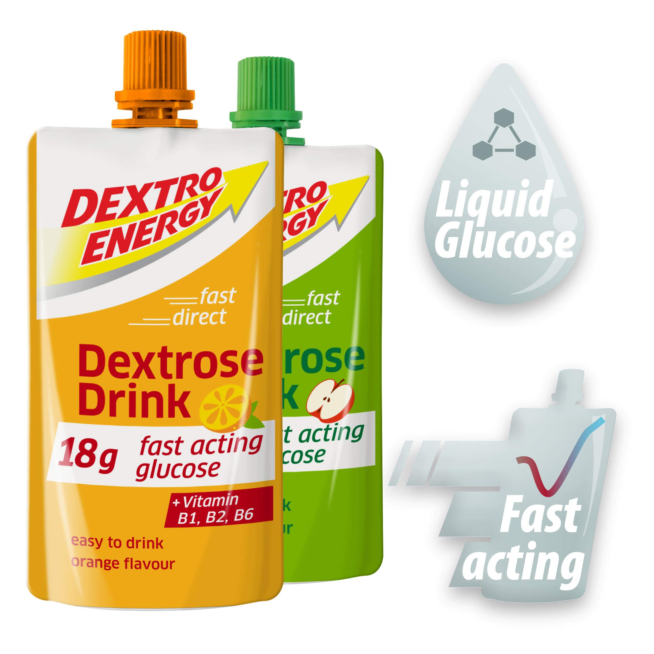Dextro Energy Dextrose Drink, 12 Pack, Liquid Glucose, Alternative to