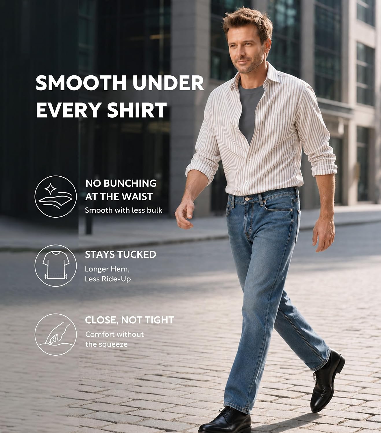 DAVID ARCHY Men's Breathable Cotton Modal Undershirts Crew Neck 3 Pack