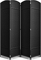 Vista 19 de Sorbus Divisor de habitación de 4 paneles de 6 pies de alto, pantalla de privacidad, paneles dobles extra anchos con bisagras, diseño de malla Beige