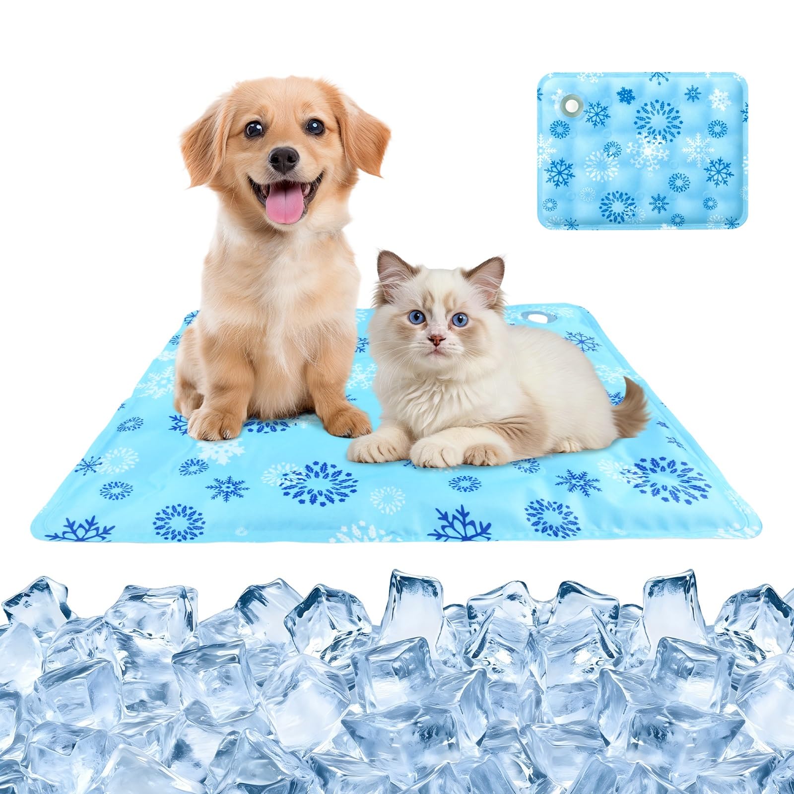 Cuscino Refrigerante ad Acqua per Cane Piccolo e Gatto, Tappetino Rinfrescante Anti Caldo