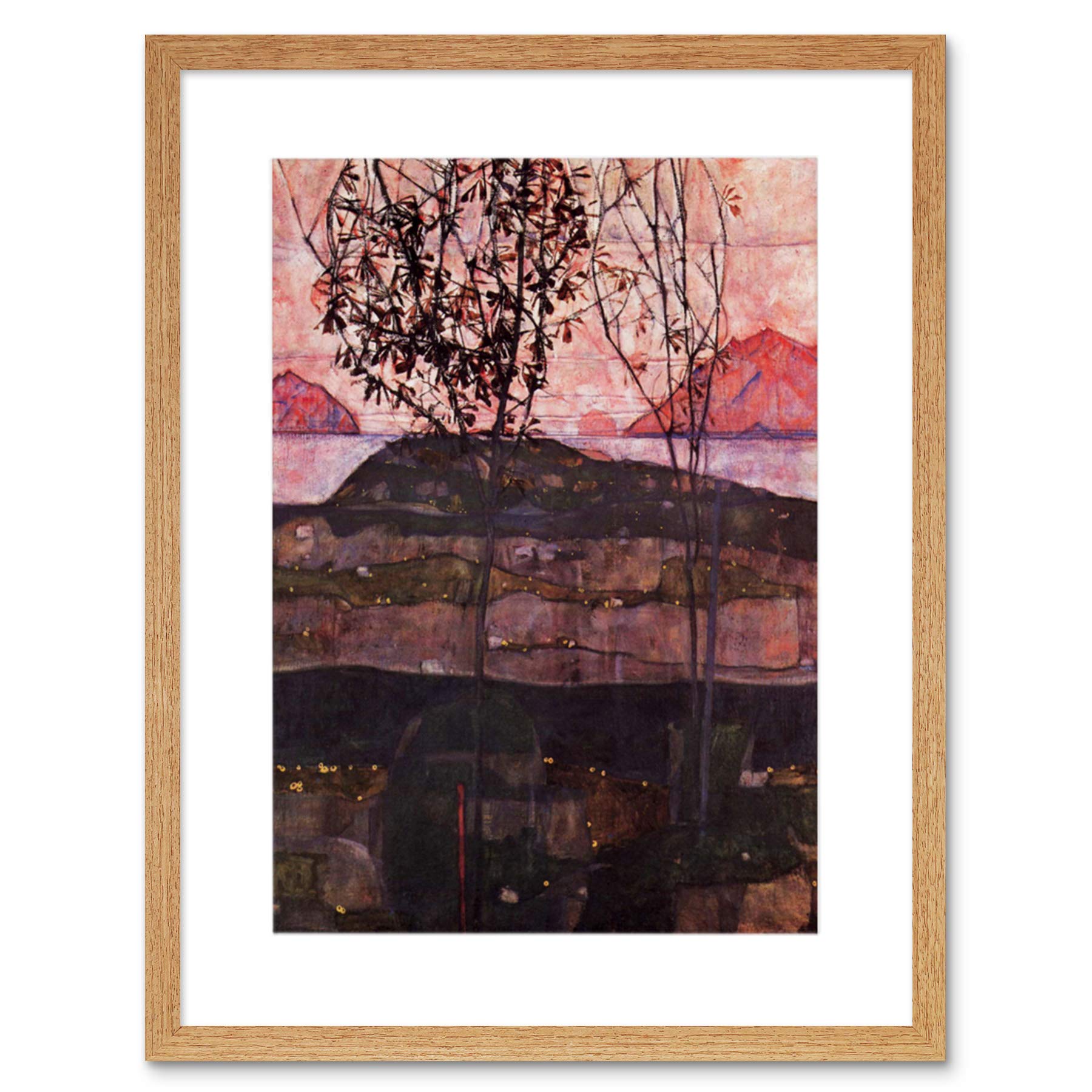 Wee Blue Coo Egon Schiele Underground Sun Old Master Picture Framed Wall Art Print