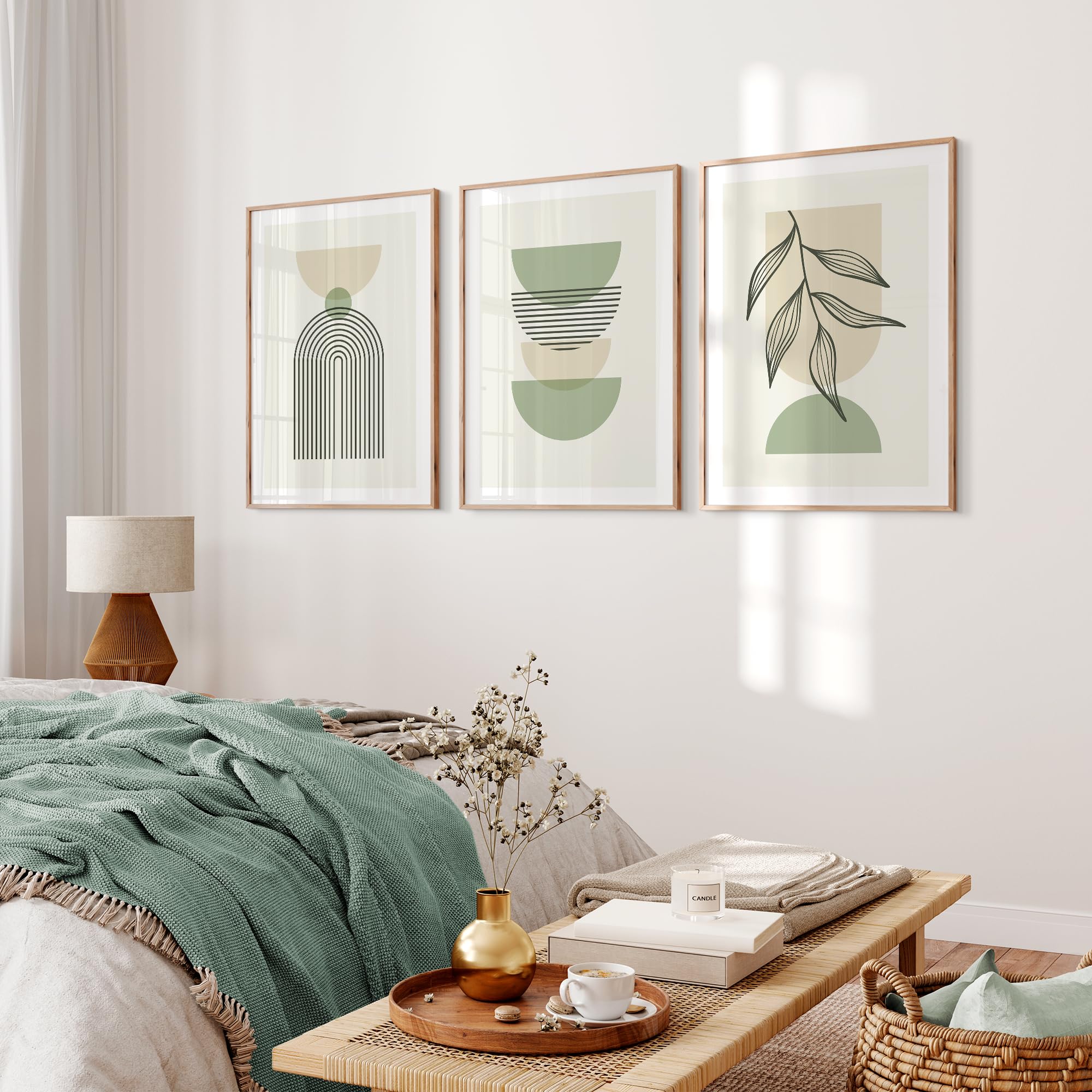 Lot De 3 Posters Boho 30x40 Cm - Déco Murale Plage Maritime - Sans Cadre - Style Cousine