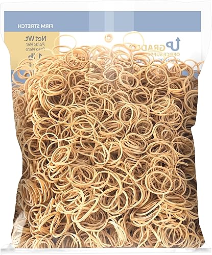 Miniatura 5 de Upgrade Office Supply UPG23412 Bandas de goma, tamaño #12 (1-34" x 116"), bolsa de 1 libra, aproximadamente 2500 bandas, crepe natural, fabricado en