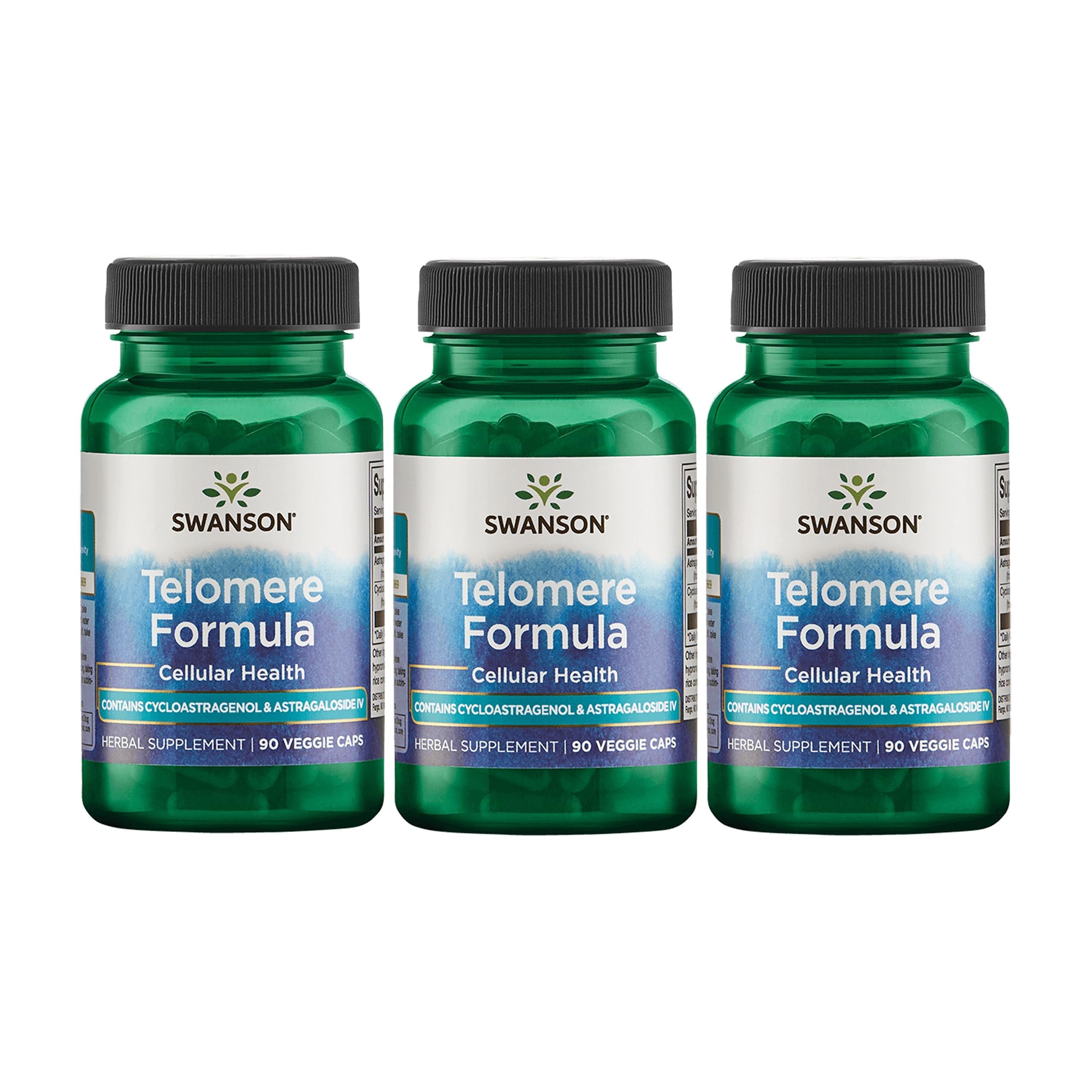 Swanson Telomere Formula, 90 Vegetarian Capsules, 3 Pack 90 Count (Pack of 3)