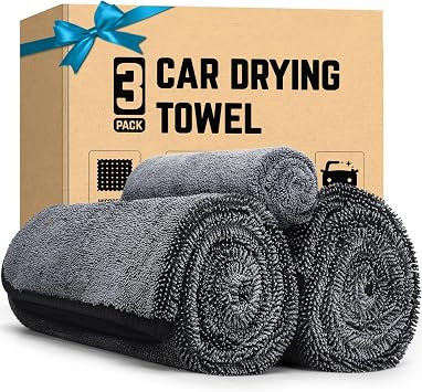 2-Pack Microfiber Towels for Cars 36"x24", Extra Large Ultra Absorbent Car Wash Drying Towels Detailing Supplies for SUVs and Trucks, No Streaks, Spots or Scratches