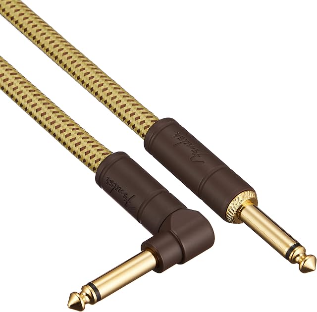 Fender 990820091 Deluxe Series Instrument Cable - 10 ft  STR/ANG  Tweed
