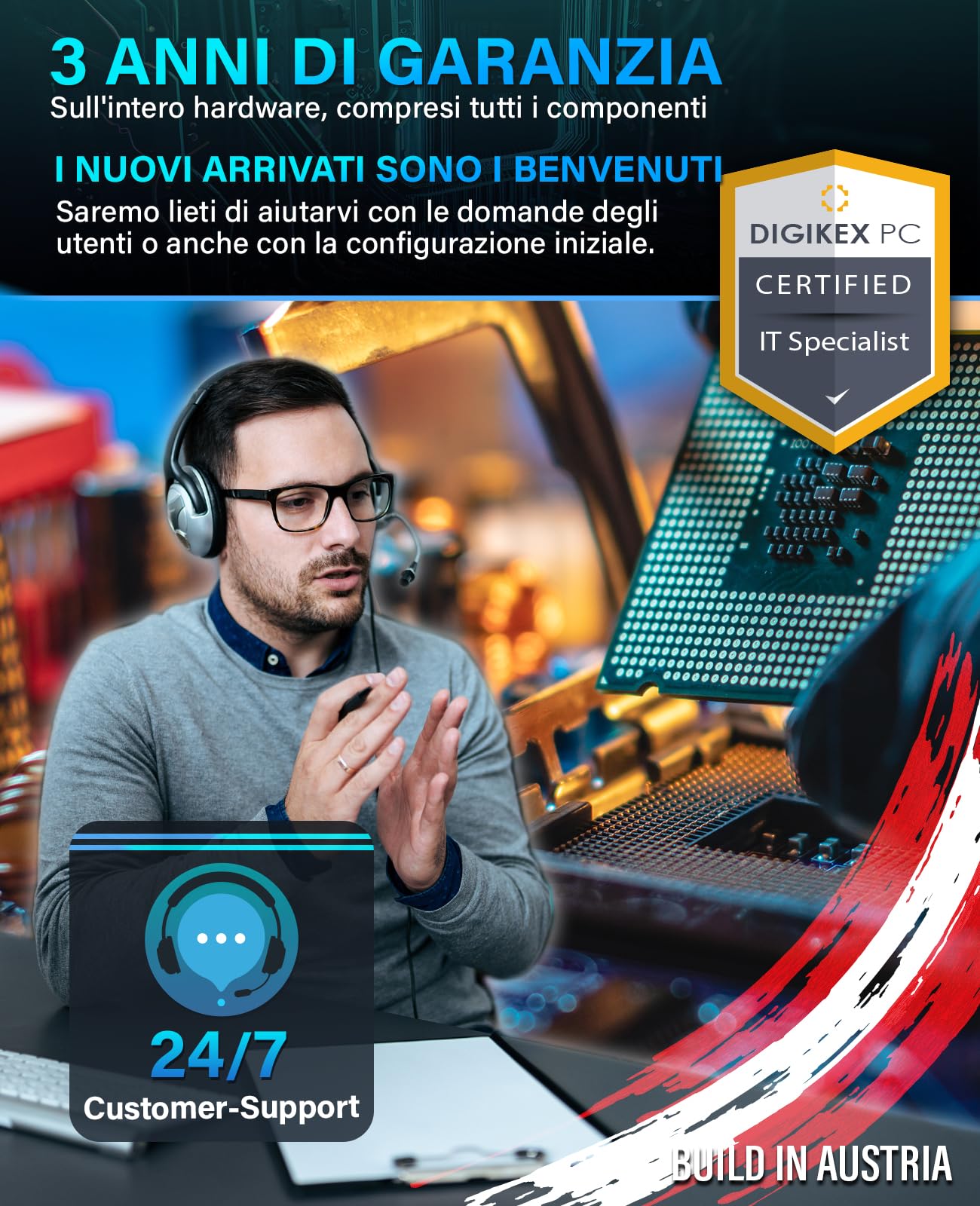 GREED® Intel Core 12th Gen Multimedia PC fisso - Desktop veloce per ufficio e casa - Computer con 4,0 GHZ - 16GB RAM - Disco da 240GB SSD + 1TB HDD - DVD+RW - USB3.0 - WLAN - incl. Windows 11 Pro