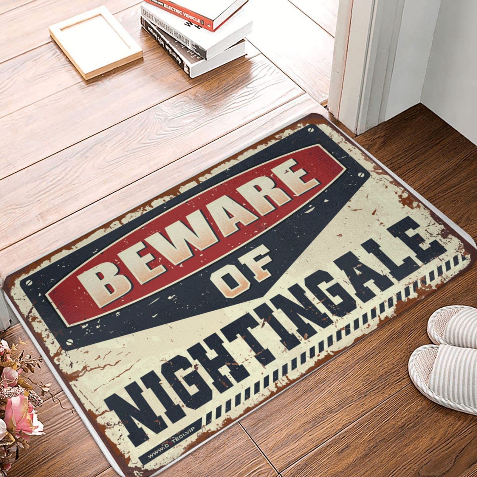 Tapis d'été antidérapant Nightingale contre la boue d'entrée 65x90