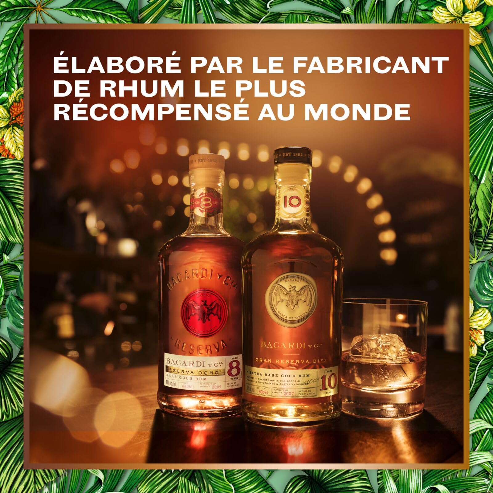 BACARDÍ Gran Reserva 10 Ans Premium Caribbean Rum, 40% vol., 70 cl/700 ml, 10 ans de maturation en fûts de chêne sous le soleil des Caraïbes