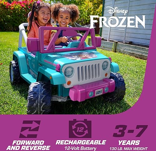 Miniatura 2 de Power Wheels Jeep Wrangler de Frozen de Disney de 12V vehículo para niños preescolares de 3a 7años