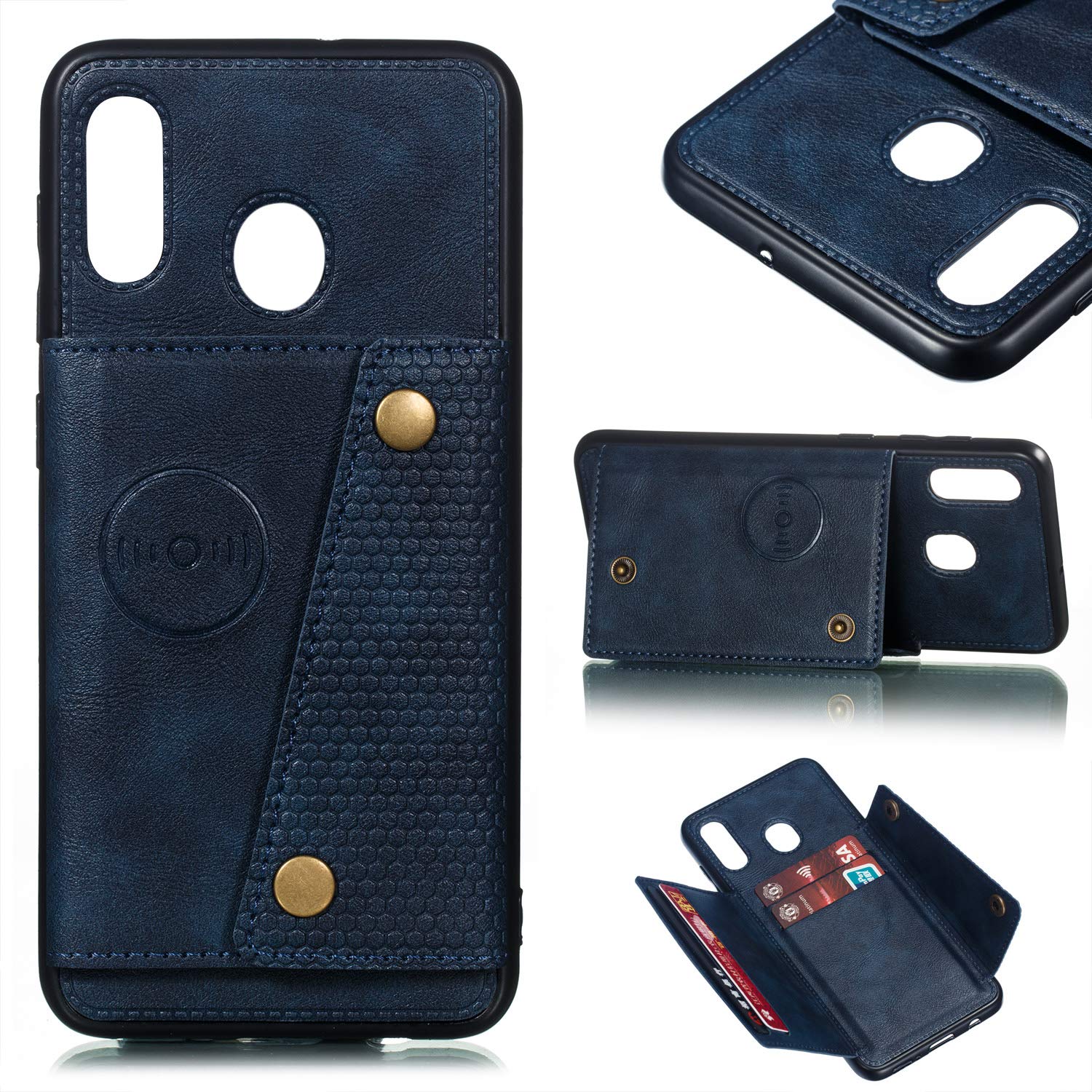 Jielangxin Keji Case for Samsung Galaxy A20 Case Cover,with Card Slot Case for Samsung SM-A205GN/DS Galaxy A20 2019 / SM-A205F/DS SM-A205U SM-A205V SM-A205P SM-A205W Case Cover Blue