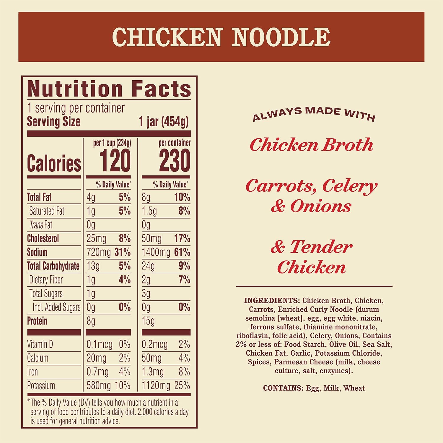 Rao's Homemade | Chicken Noodle Soup | 16oz | Pack of 6