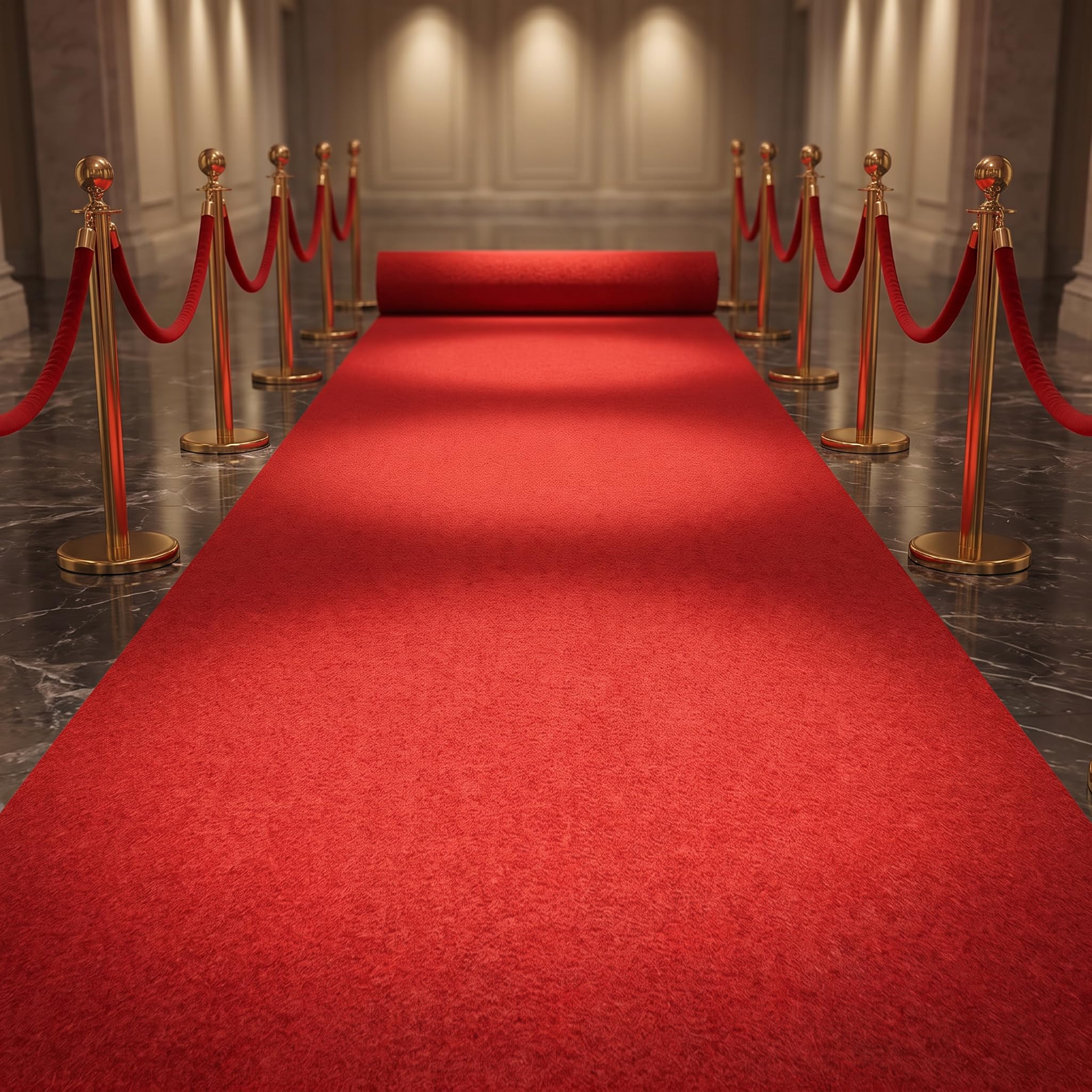 Nisorpa Roter Teppich Läufer Eventteppich Hochzeitsteppich 10m x 1m Lang VIP Event Rot Teppich Rutschfester Red Carpet Empfangsteppich