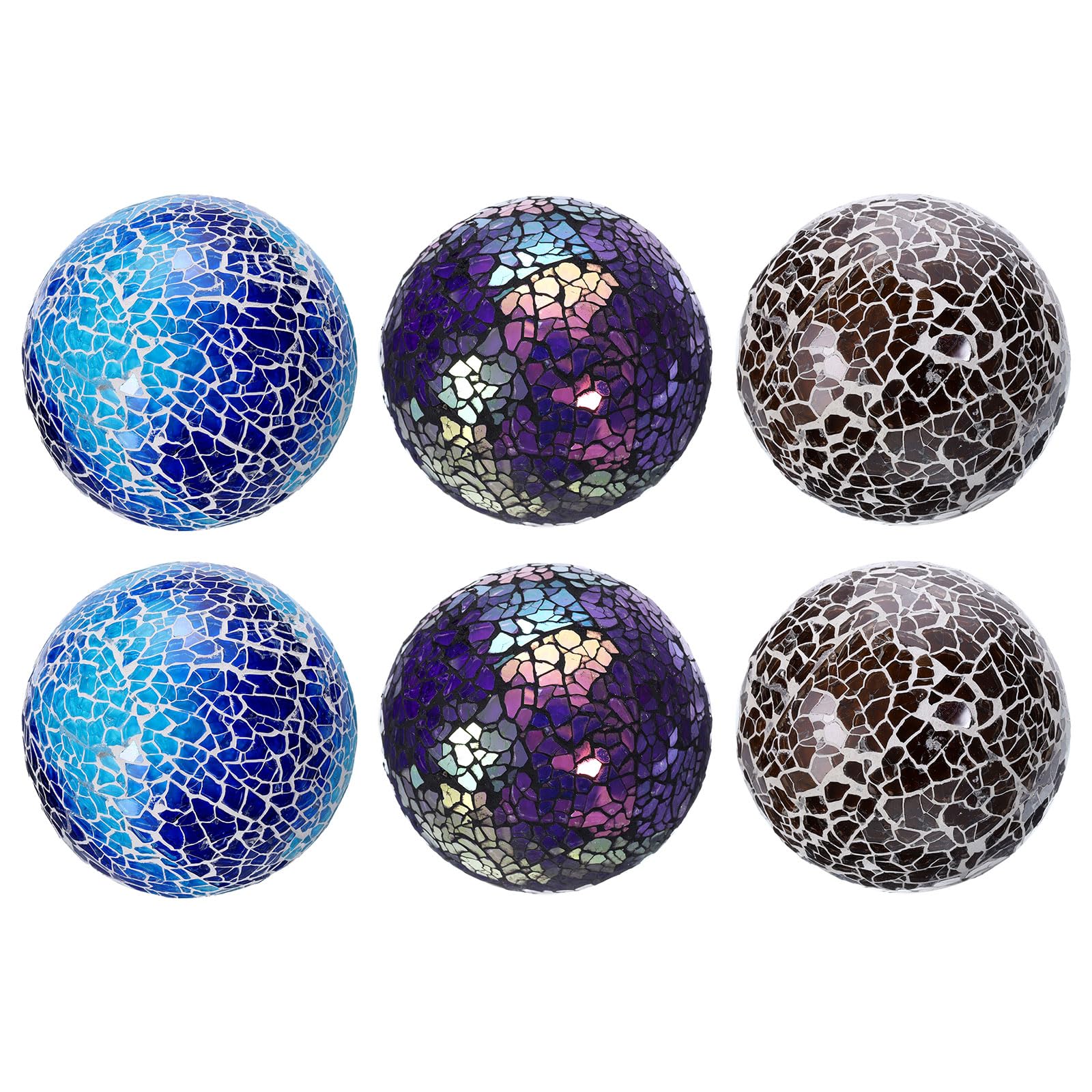 Esferas de centro de mesa de cristal decorativas moradas de 6cm para jarrones modernos