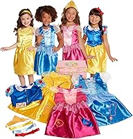 Disney Princess Deluxe 21-Piece Dress-Up Trunk: Aurora, Belle, Cinderella, Snow White Outfits & Accessories - Amazon Exclusive