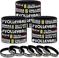 Vista 1 de Deekin Paquete de 36 pulseras de voleibol de regalo de voleibol, regalos de fiesta, pulseras de silicona de goma con citas inspiradoras