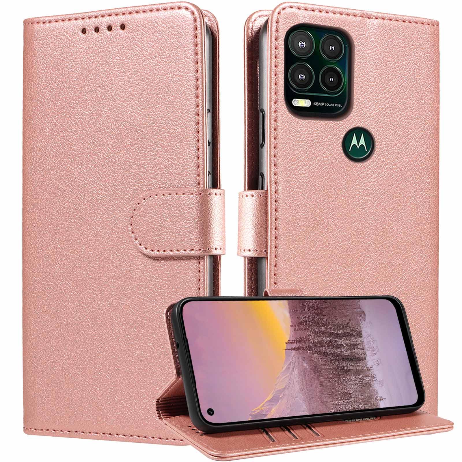 JanCalm for Moto G Stylus 5G 2021 Wallet Case,[RFID-Blocking Card Holder/Cash Slots][Stand Feature][Magnetic Clasp] Leathe...