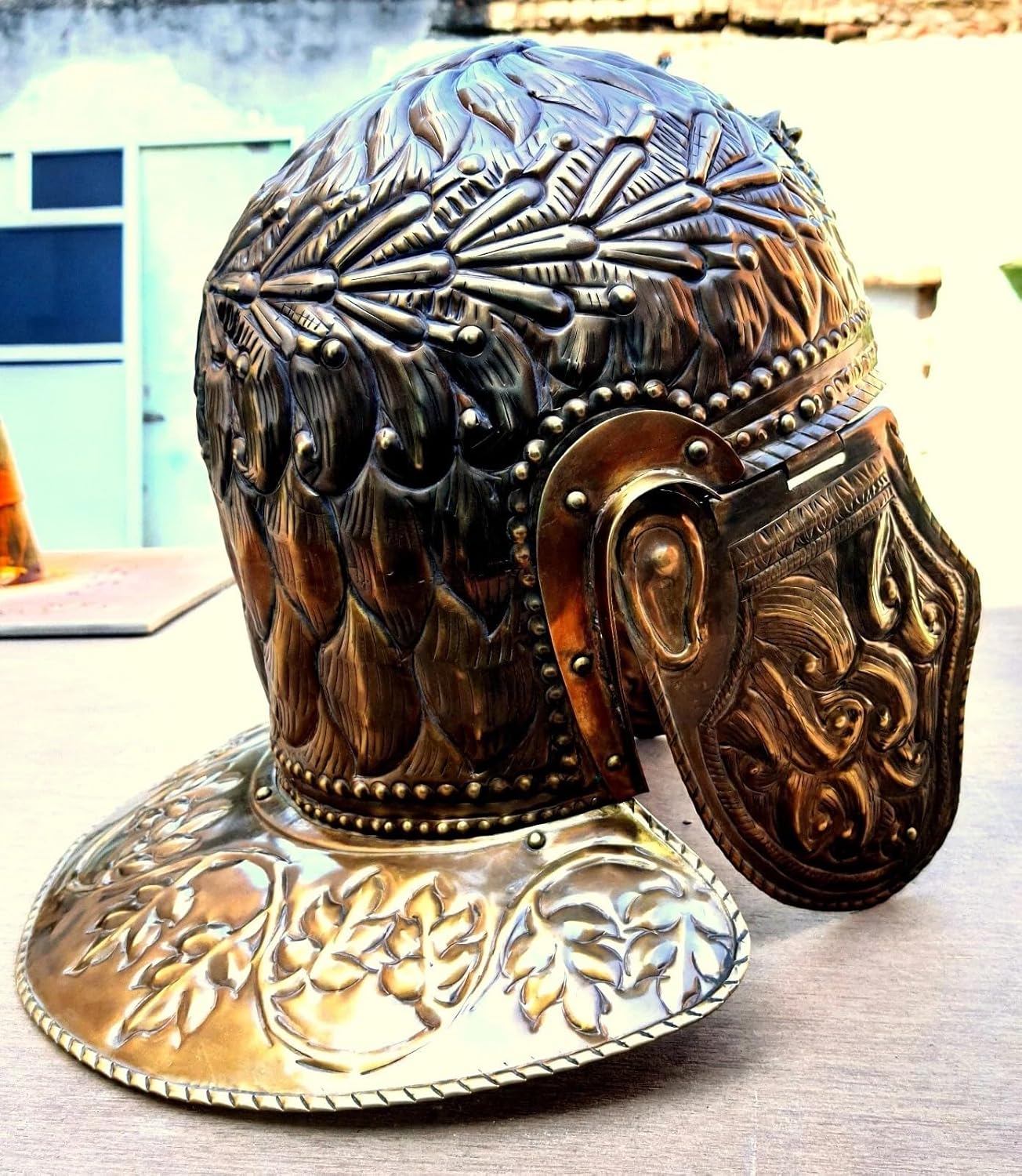 Exclusive Roman Ancestral Brass Helmet King's Helmet Antique Finish
