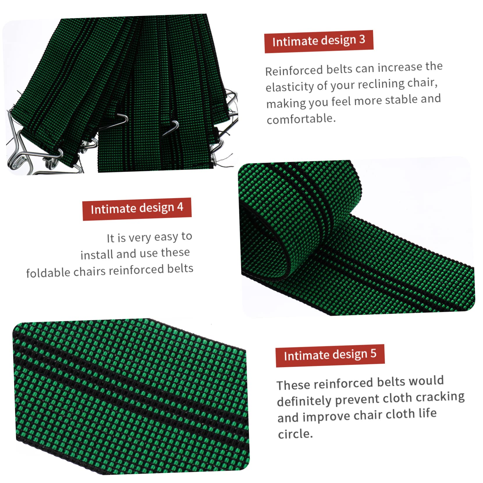 10pcs Cinghie Per Sedie Rinforzate Per Sedie Sdraio Anti-strappo Cinghie Elastiche Pieghevoli Per Stabilità E Comfort Per Recliner E Sedie Pieghevoli
