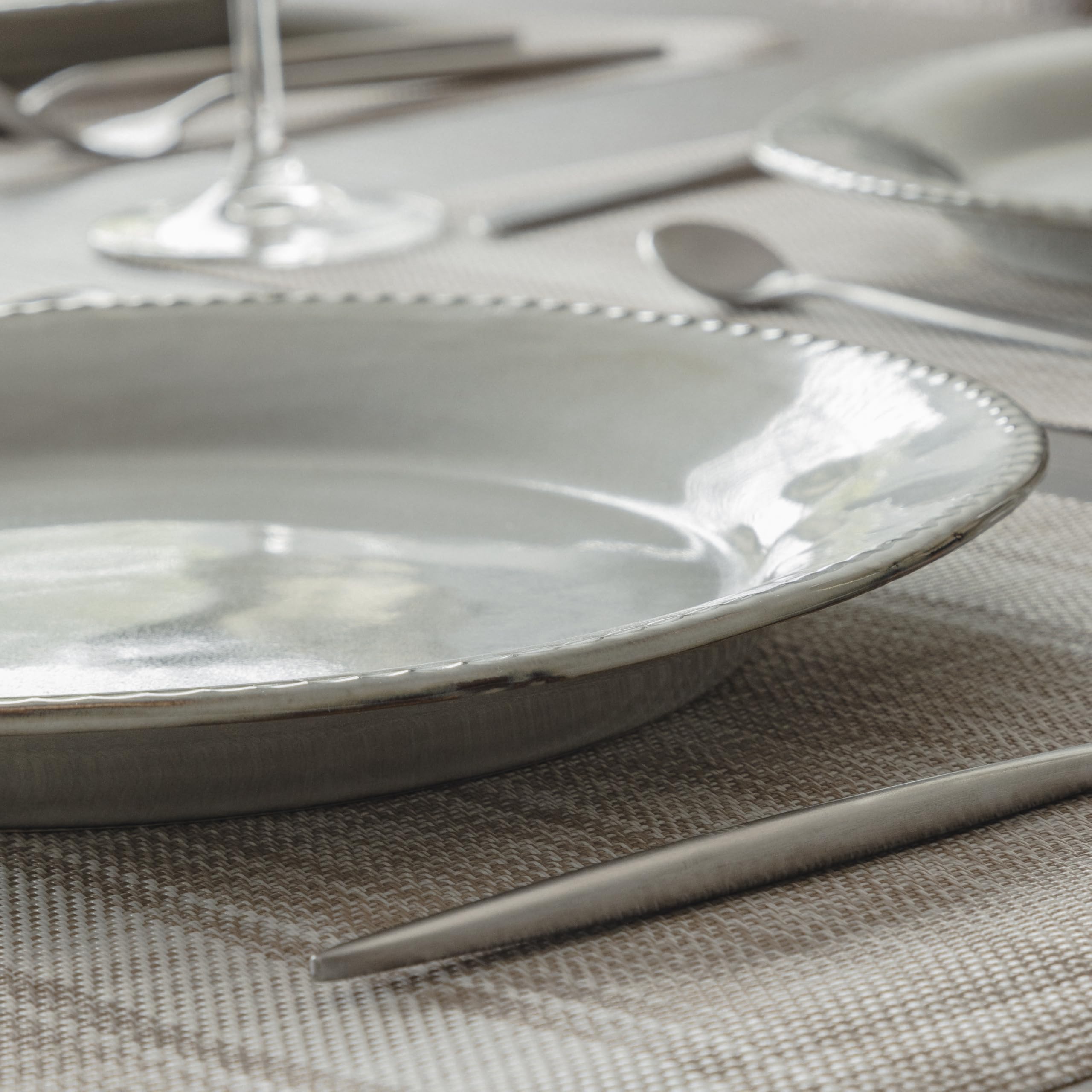 Vidi Piatto Platos de Cena Juego de 6 - Ø27,5 cm – Juego de platos de 6 piezas – Plato de desayuno – Vajilla para 6 personas - Blanco perla
