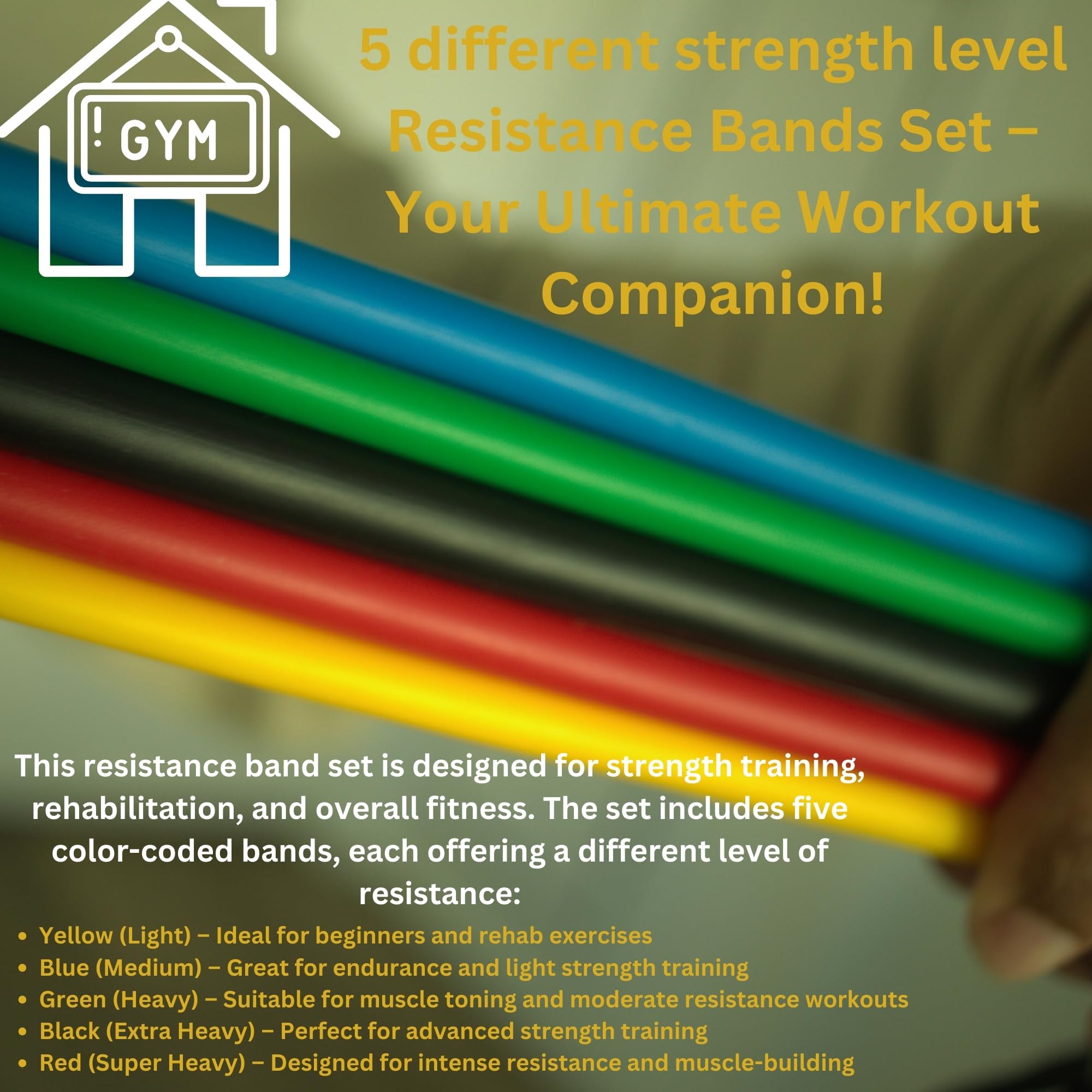 BALENCIVE Resistance Tube Bands 10 Pieces Set for Working Out with 1 Storage Bag, Workout Bands with Handles for Men and Women, Home Gym Equipment (Medium, 1, Count)