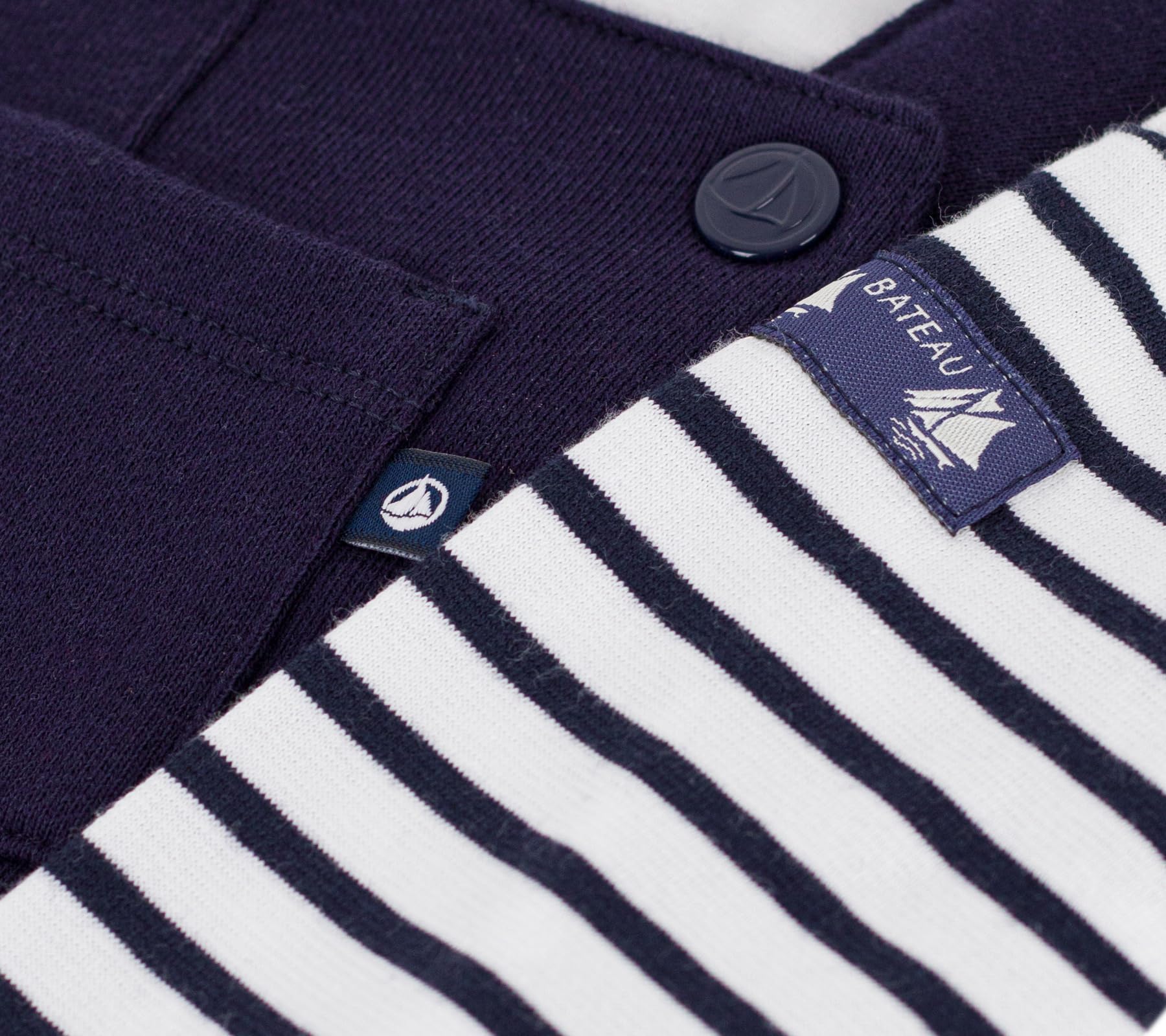 Petit Bateau Baby-Geschenkset aus Baumwolle: T-Shirt und Latzhose