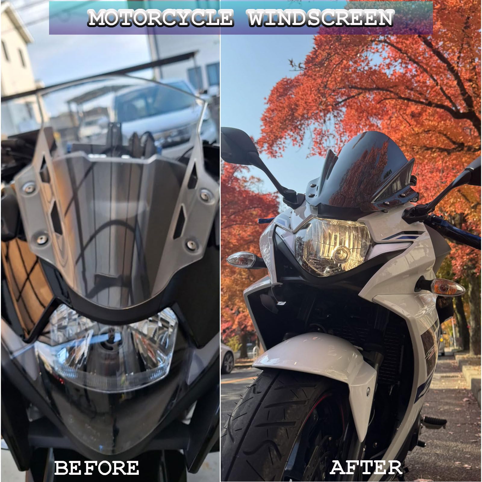 Amazon | SHINKXMT オートバイ用ウインドシールド スズキ GSX250R GSX