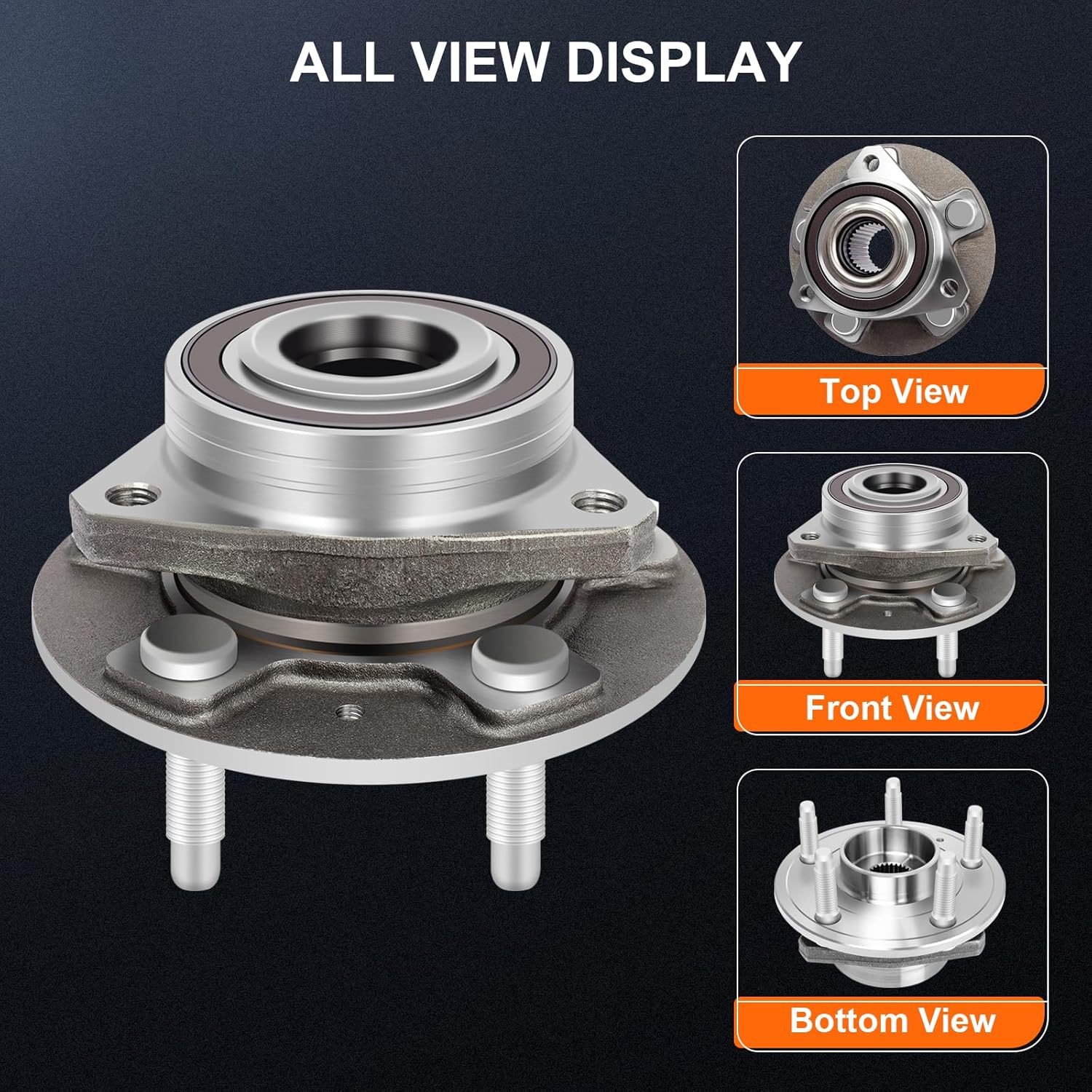 OCPTY Wheel Bearing and Hub Assembly Premium 513282 2019 for Cadillac CTS Front: AWD, 2018-2019 for Chevrolet Impala, 2018-2019 for Cadillac XTS Except Brake Code J55, 2018 for Cadillac CTS Re