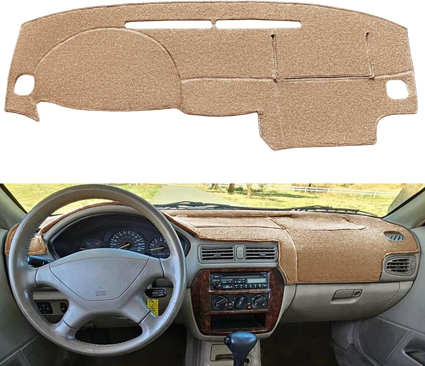 Dash Cover Mat Custom Fit for Mitsubishi Galant Dashboard Cover Pad Cap Carpet Protector F212 (Dark Gray)