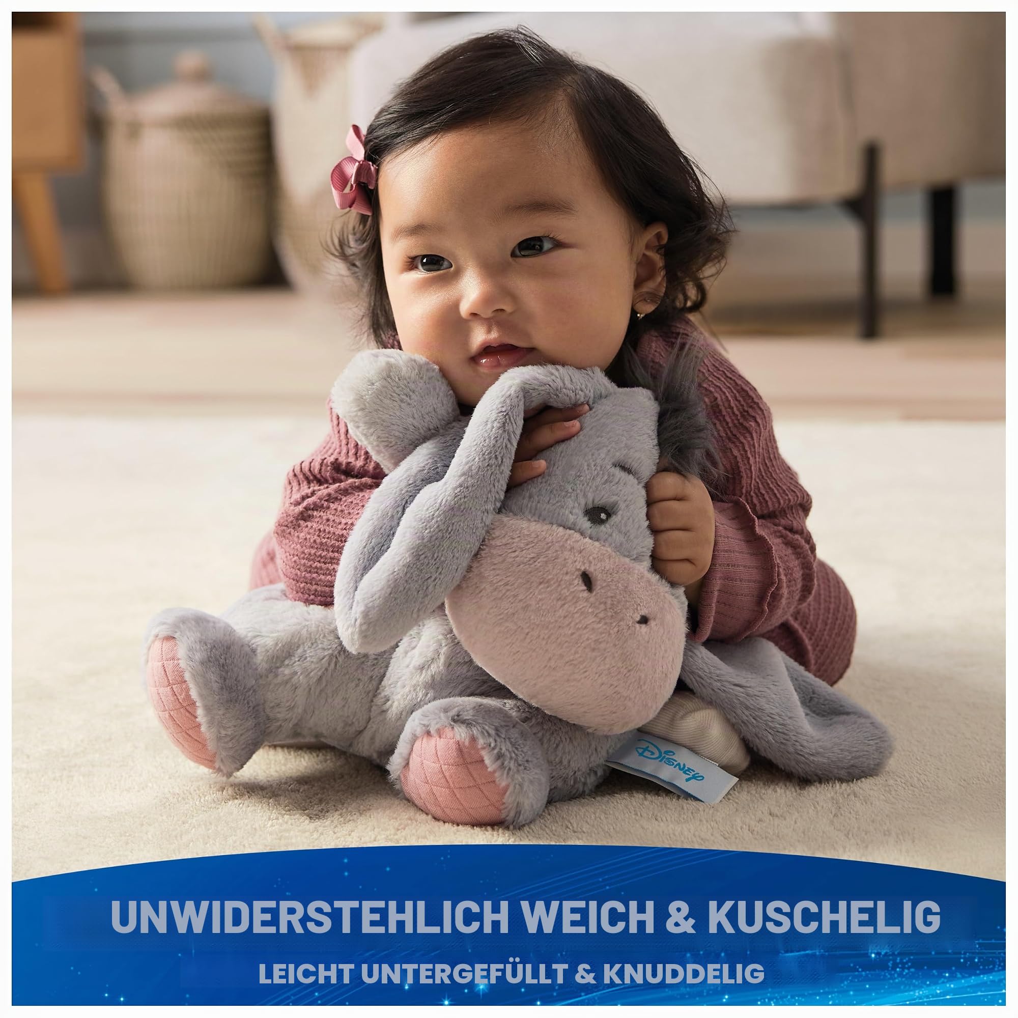 GUND Disney Offizieller I-Aah Oh So Snuggly Plüsch, Winnie Puuh, I-Aah Esel, Stofftier ab 1 Jahren, Grau, 31,8 cm