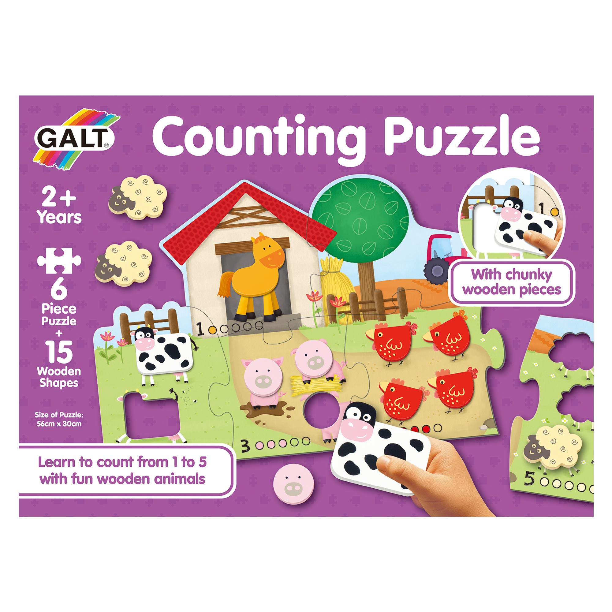 Galt Toys, Counting Puzzle, Jigsaw Puzzle for Kids, Ages 2 Years Plus