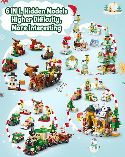 Miniatura 2 de Calendario de Adviento 2023 para niños, bloques de construcción temáticos de Navidad para niños de 6 a 8 años, adolescentes, juguetes STEM, regalos