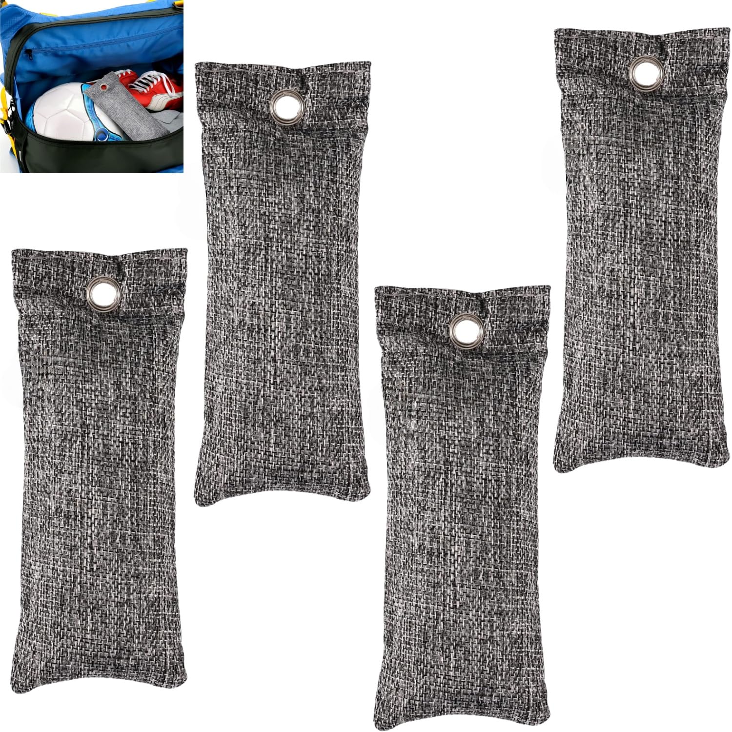 Bolsas de carbón Activado,4 Piezas Bolsas purificadoras de Aire de carbón de bambú,ambientador Natural para Zapatos,para el hogar,Coche,Armario,Mascotas,Desodorante de habitación de Humo