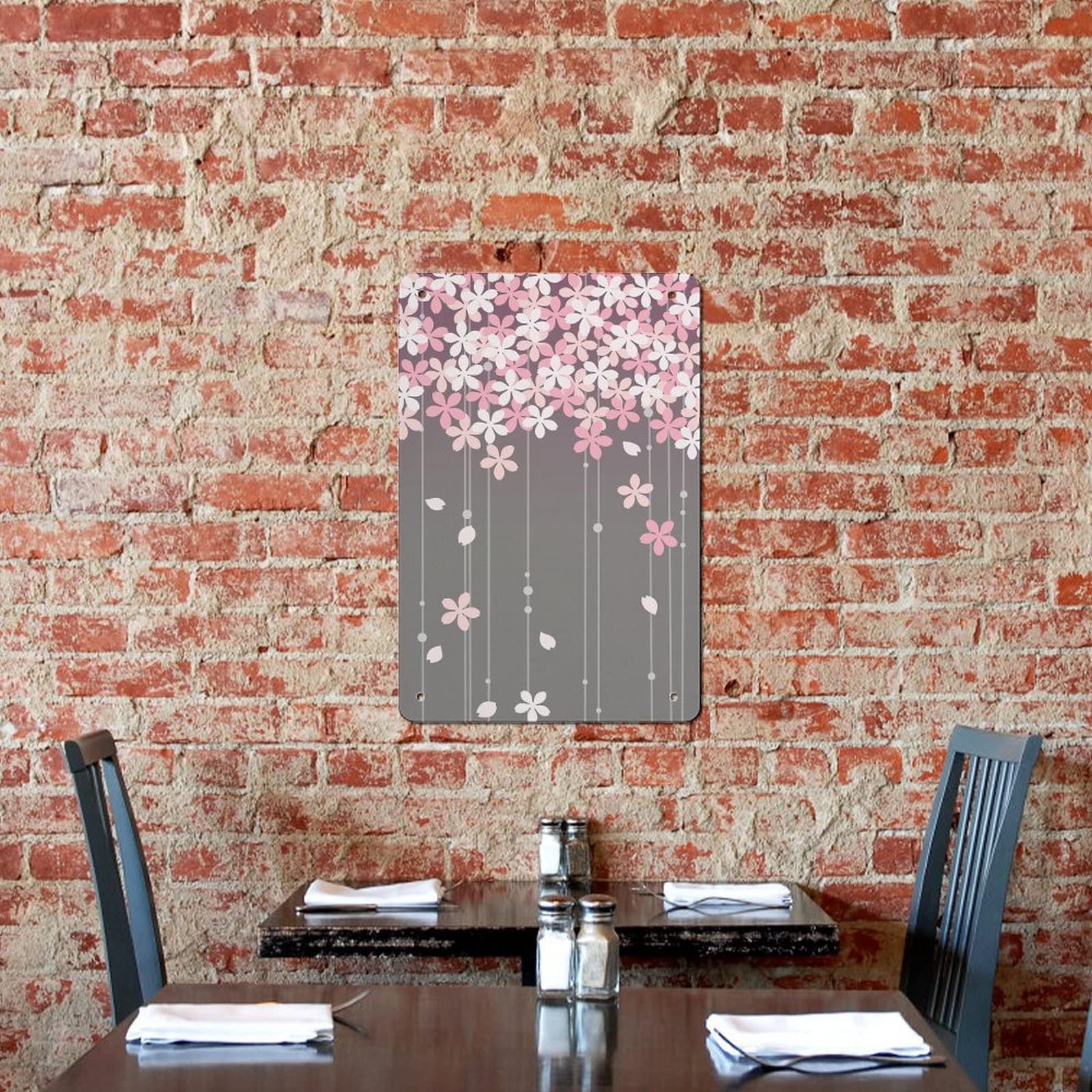 Amazon.co.jp: ブリキ看板 アートパネル 桜 サクラ 和柄 和風 ウォール