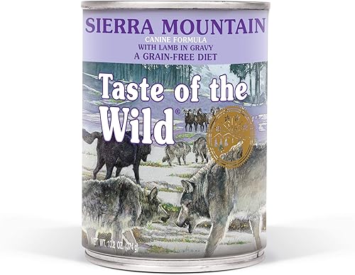 Taste Of The Wild Sierra Mountain - Alimento enlatado para perros, 13.2 onzas, mediano