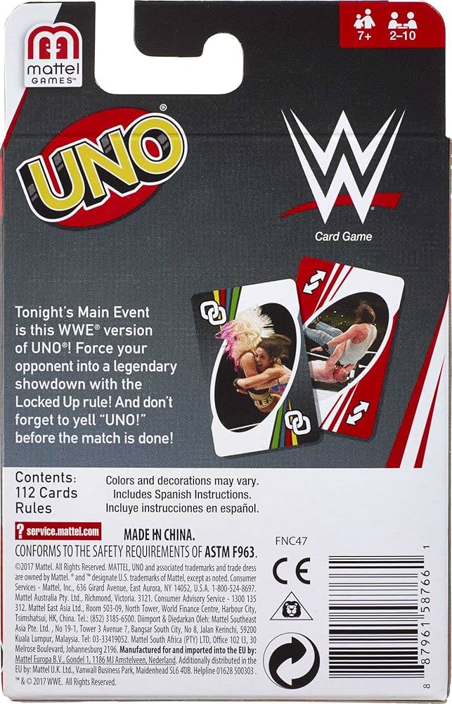 UNO: WWE - Card Game : Amazon.ca: Toys & Games