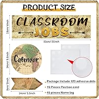 Vista 2 de Travel The Map Classroom Jobs Bulletin Board Set Classroom Helpers Charts Teacher's Helper Chalkboard Wall Decor for Classroom Bulletin Board