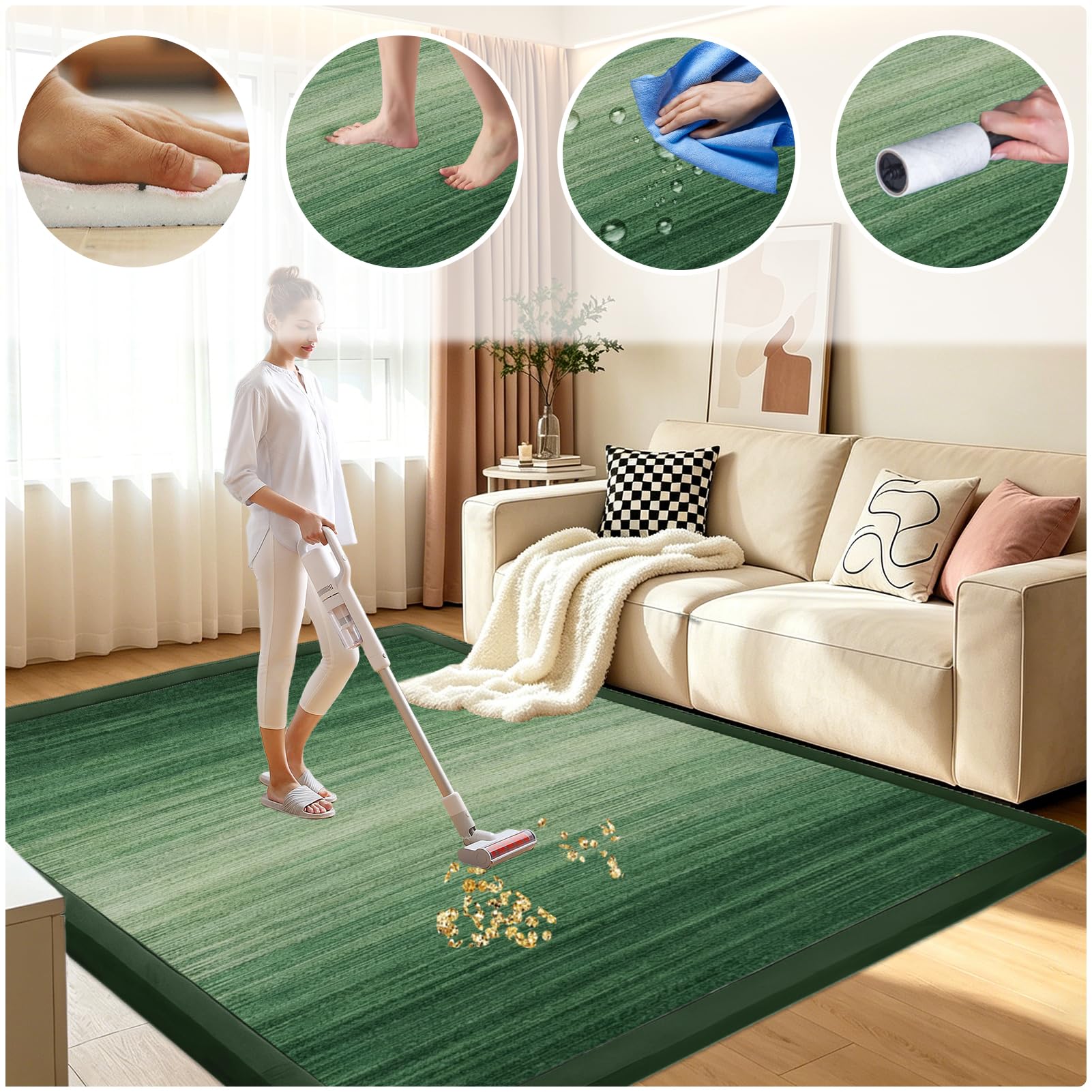 Krabbelmatte Baby 2cm Dicke Schaumstoff Spielmatte Teppich Kinderzimmer rutschfeste Schaumstoffmatte Warm Spielteppich Kinder Krabbeldecke 120 x 160 cm