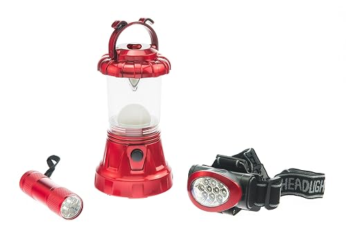 SE 3-Piece Red Camping Light Set Lanterns product photo (Lanterns & Headlamps) — ScooterReviewPro review