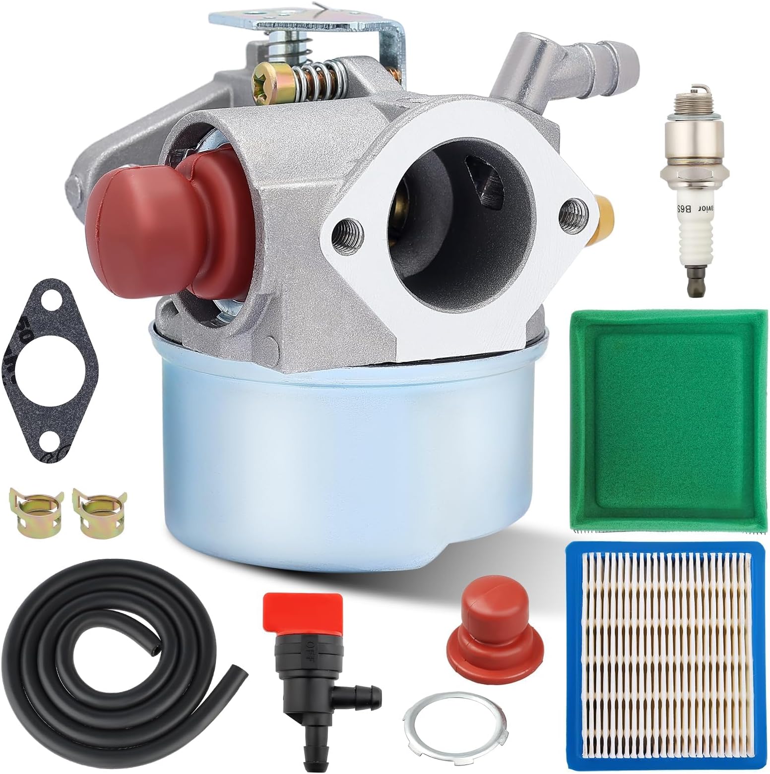 Panari OHH60 OHH55 Carburetor Kit for Tecumesh 6.5HP 5.5HP 5HP OH195EA OHH65 OHH50 OHH55 OHH60 Engine Lawn Mower Carburetor Parts Replace 640004 640025 640014 640017 Tecumesh Carb
