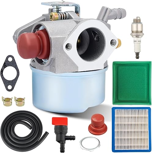 Panari Kit de carburador OHH60 OHH55 para Tecumesh 6.5HP 5.5HP 5HP OH195EA OHH65 OHH50 OHH55 OHH60 Motor Cortacésped Piezas de carburador Reemplazar