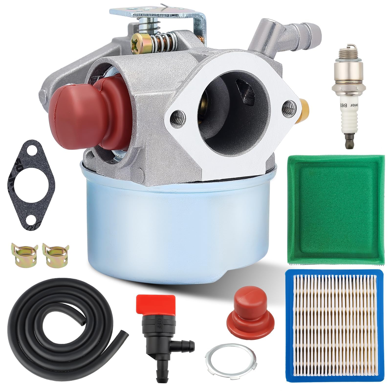 Panari OHH60 OHH55 Carburetor Kit for Tecumesh 6.5HP 5.5HP 5HP OH195EA OHH65 OHH50 OHH55 OHH60 Engine Lawn Mower Carburetor Parts Replace 640004 640025 640014 640017 Tecumesh Carb
